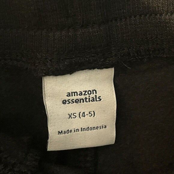 2 Pants Boys Size XS 4-5 Years Sweatpants Black Fleece Jogger - Picture 9 of 12